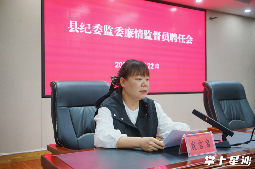 廉情监督员代表发言。