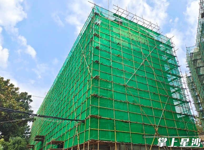 图为长沙县二医院宿舍项目施工现场。