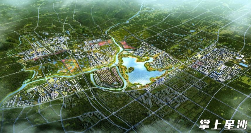 松雅湖生态新城和未来科技城效果图。松雅湖生态新城发展中心供图