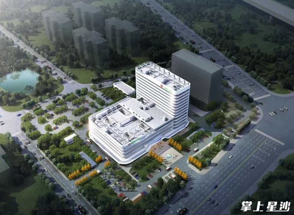 图为长沙县第二人民医院整体搬迁项目鸟瞰图。项目方供图