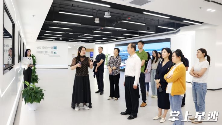 图为长沙县政协特邀界委员调研委员企业长沙国贸集团有限公司。均为盛磊 摄