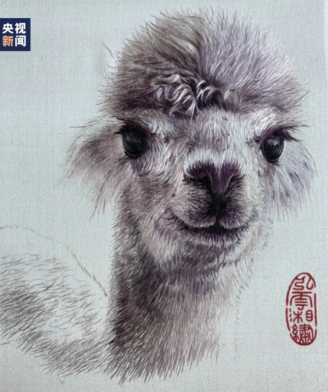 王文定的湘绣作品。
