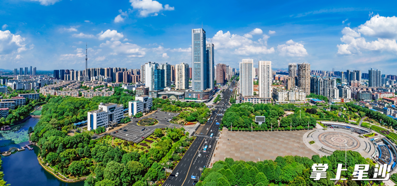 美丽宜居星沙鸟瞰图。长沙县文明办供图
