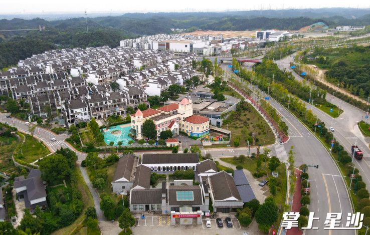 浔龙河村鸟瞰图。均为果园镇供图