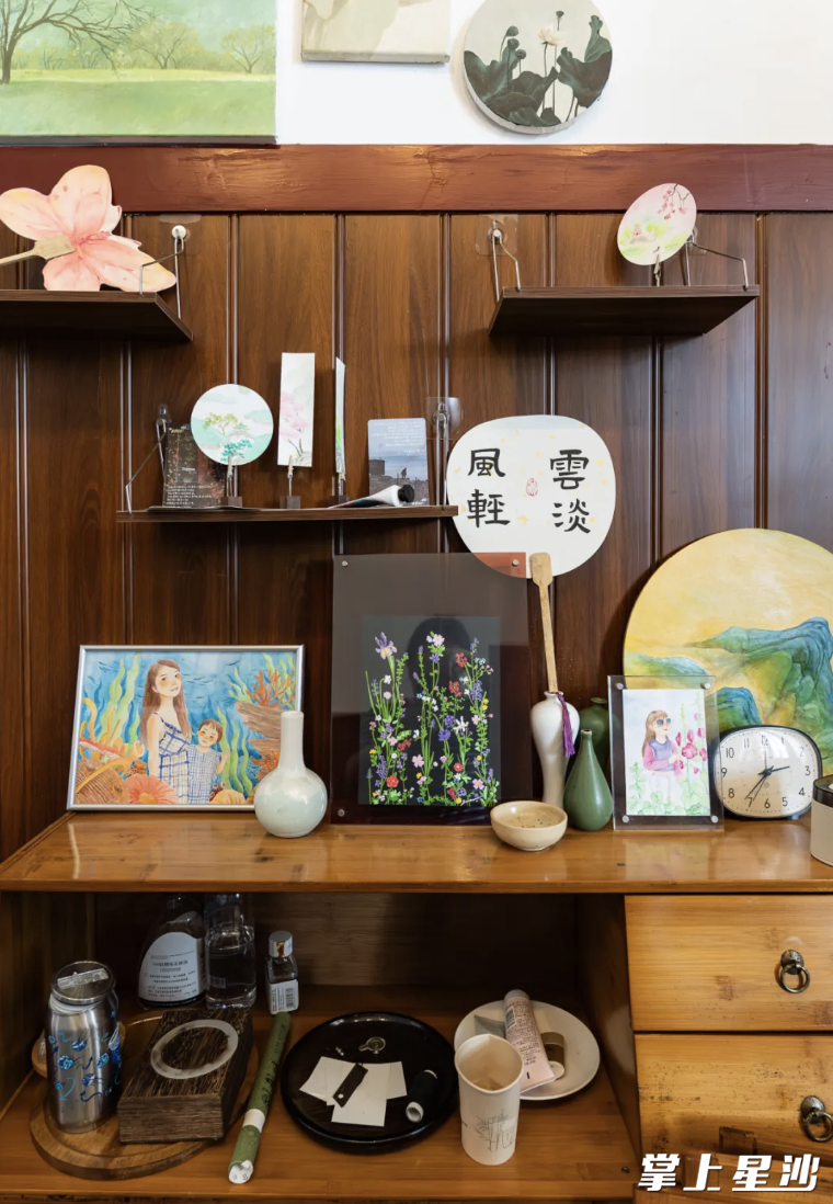 北山书屋内清淡雅致，可体验画画和插画。均为长沙县文旅局供图