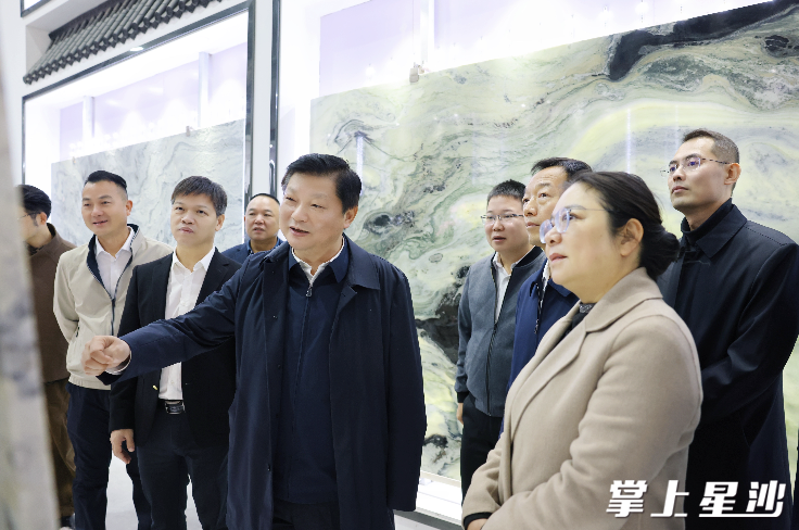 付旭明在安沙国际建材城二期物流园，调研项目建设、招商引资工作。