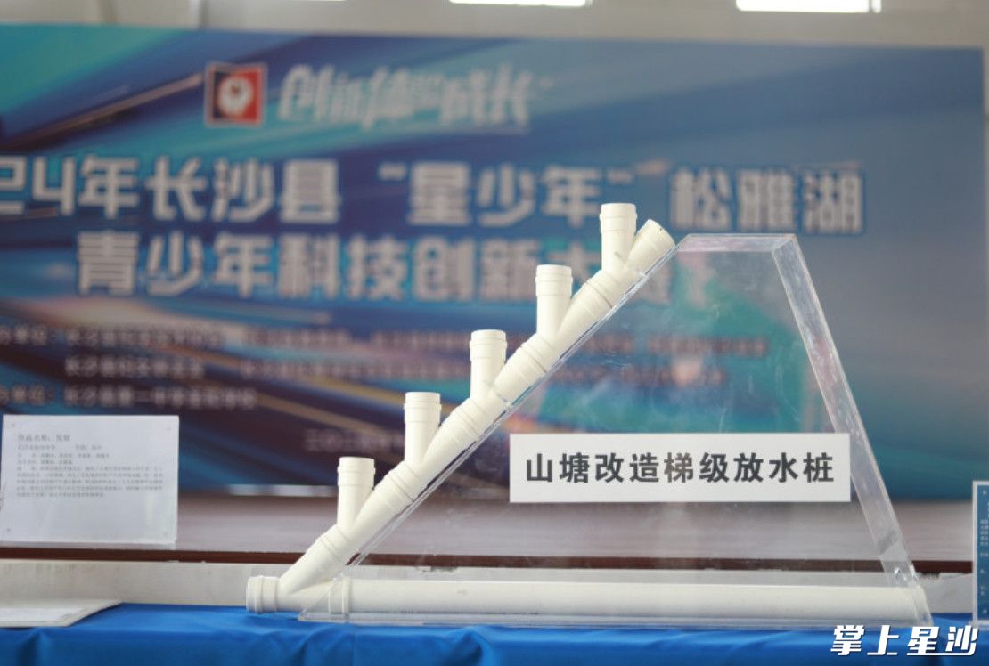 山塘改造梯级放水桩。