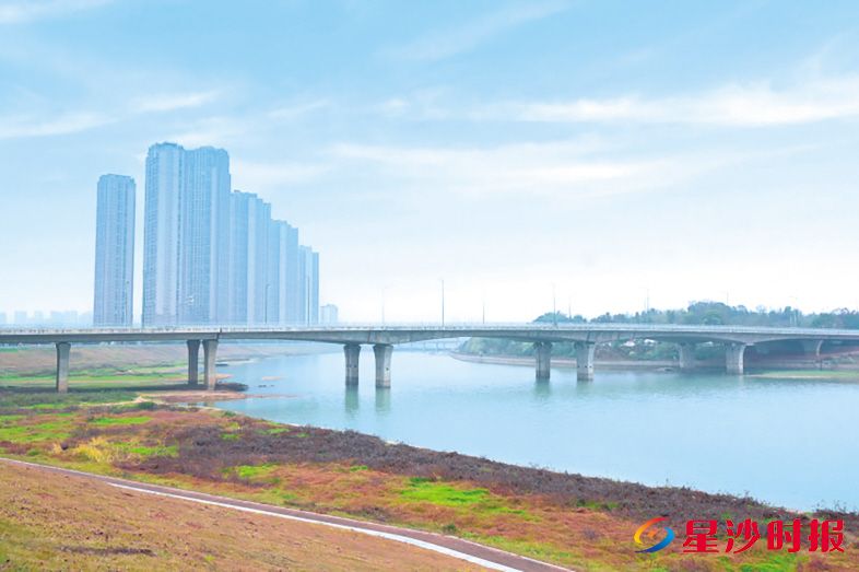 　　长沙县香缇路大桥安然屹立，为往来车辆架起“顺心路”。 杨欣雨 摄