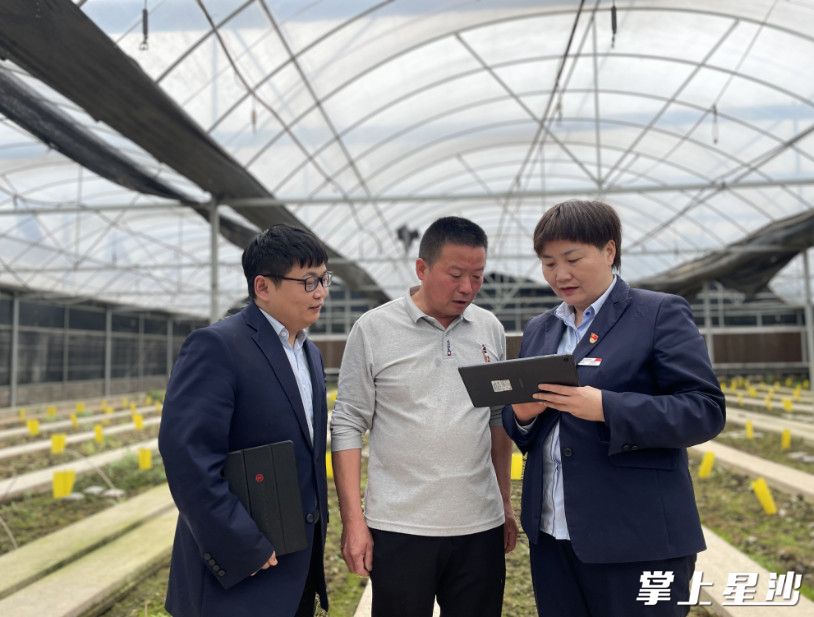 星沙农商银行“金融顾问”走村串户，服务乡村振兴。星沙农商银行供图