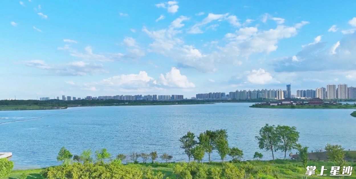 湖南松雅湖国家湿地公园通过开展精细化水生态维护，推动松雅湖水质、植被、生态持续向好。艾哲文 摄
