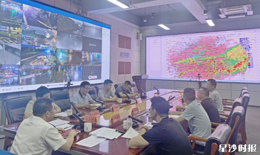 调度现场。县应急管理局供图