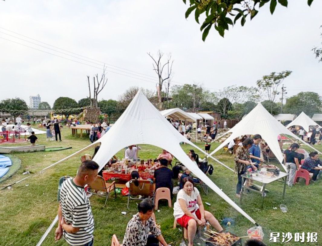 禾田·松雅湖畔农场客流如织。安沙镇供图