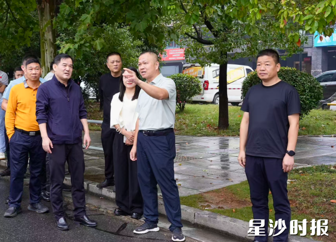 县领导带队深入城郊区域开展现场督导，实地巡查环境卫生、设施维护等问题状况。均为杨欣雨 摄