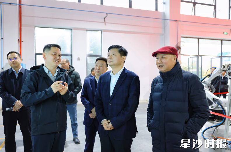 付旭明在长沙海泰克自动化设备有限公司调研。