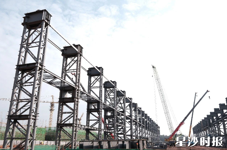 湖南华夏特变智能装备制造基地项目现场。均为李杰 摄