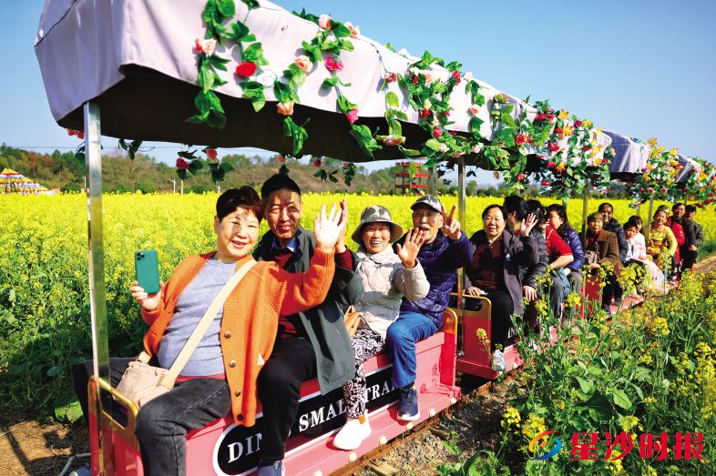 今年长沙县江背镇五福村花田音乐会游客突破25万人次,全镇餐饮、民宿生意火爆。江背镇供图