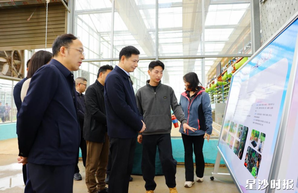 王雄文在智能化育秧工厂调研春耕生产相关情况。