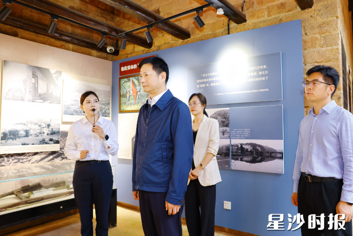 王雄文在福临镇陈树湘故里旅游区调研。均为曾诗怡 摄