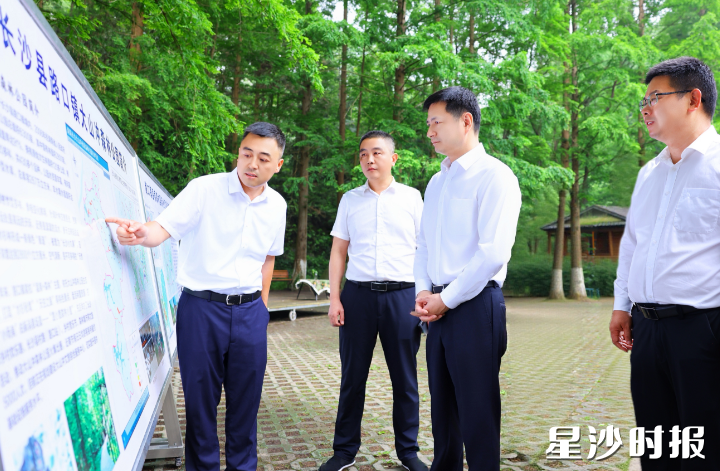 王雄文在大山冲森林公园调研。